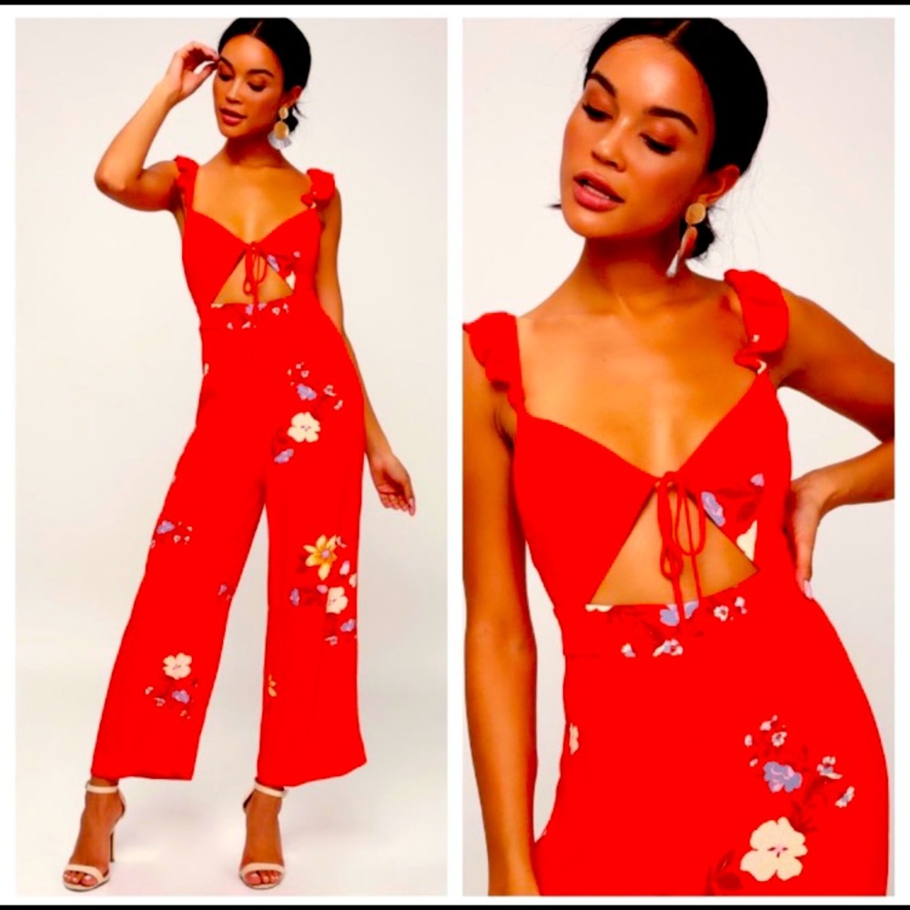 NWT Annabel Floral Cutout Jumpsuit